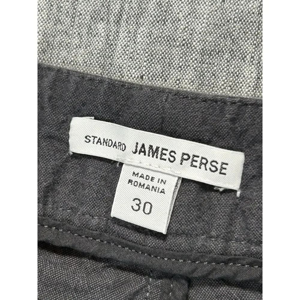 Standard James Perse Straight Leg Chino Pants Mens 30x27 Grey Cotton Designer - Picture 2 of 16